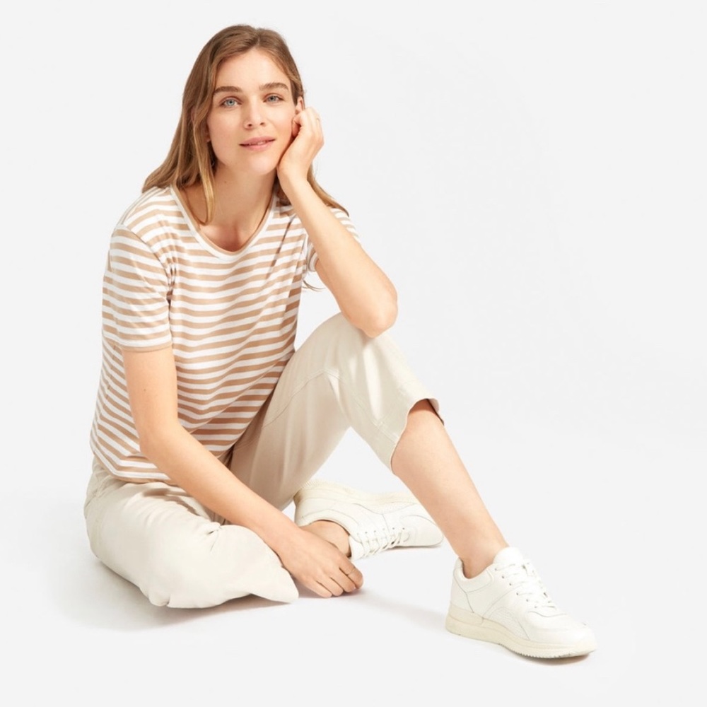 Everlane box tee in stripes size small